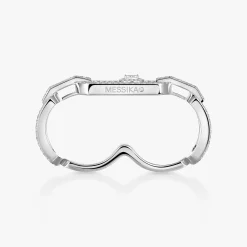 Bague So Move 2 doigts Pavée Diamant Or Blanc