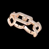 Bague So Move 2 doigts Pavée Diamant Or Rose