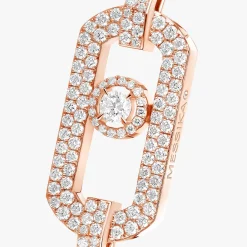 Bague So Move 2 doigts Pavée Diamant Or Rose