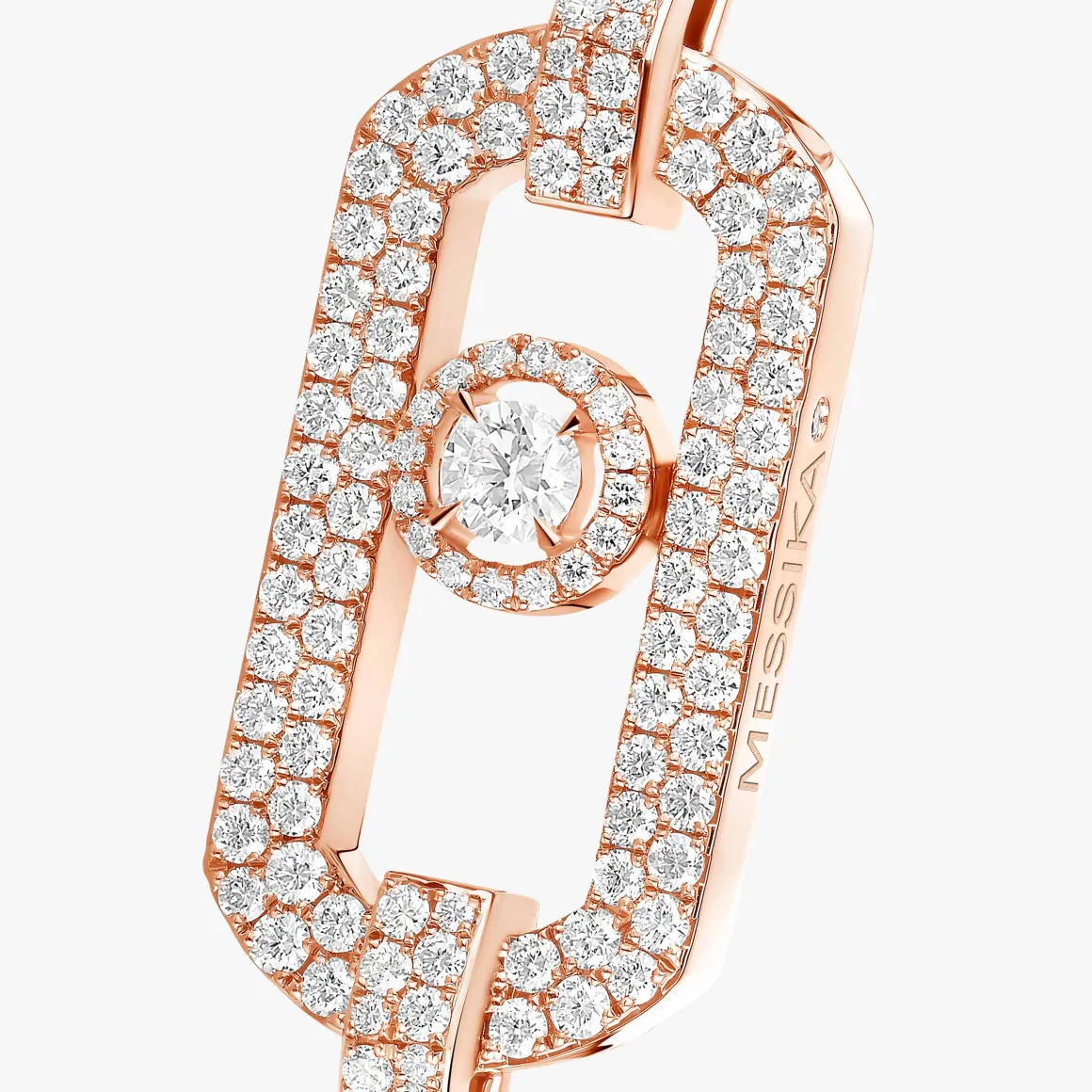 Bague So Move 2 doigts Pavée Diamant Or Rose