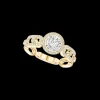 Bague Solitaire Move Link 0,70ct Diamant Or Jaune