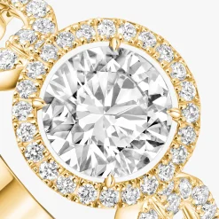 Bague Solitaire Move Link 0,70ct Diamant Or Jaune