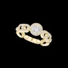 Bague Solitaire Move Link 0,30ct Diamant Or Jaune