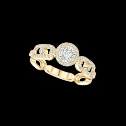 Bague Solitaire Move Link 0,30ct Diamant Or Jaune