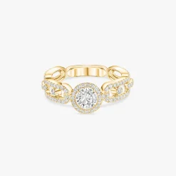 Bague Solitaire Move Link 0,30ct Diamant Or Jaune