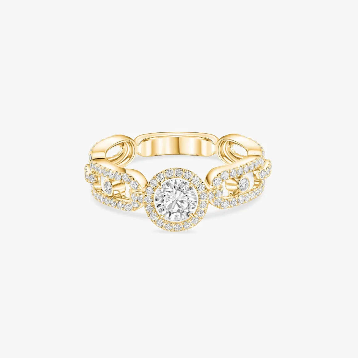 Bague Solitaire Move Link 0,30ct Diamant Or Jaune