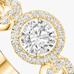 Bague Solitaire Move Link 0,30ct Diamant Or Jaune