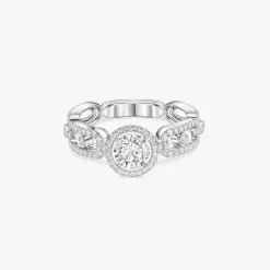 Bague Solitaire Move Link 0,50ct Diamant Or Blanc
