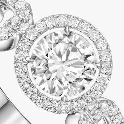 Bague Solitaire Move Link 0,50ct Diamant Or Blanc