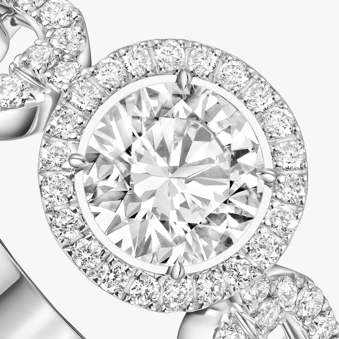 Bague Solitaire Move Link 0,50ct Diamant Or Blanc