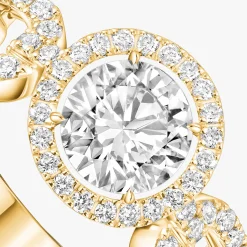 Bague Solitaire Move Link 0,50ct Diamant Or Jaune