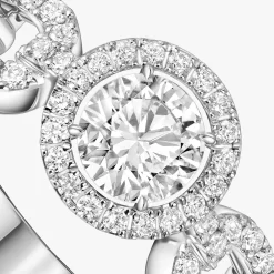 Bague Solitaire Move Link 0,30ct Diamant Or Blanc
