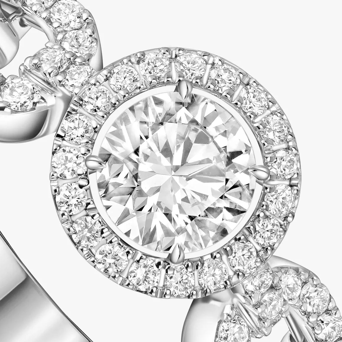 Bague Solitaire Move Link 0,30ct Diamant Or Blanc