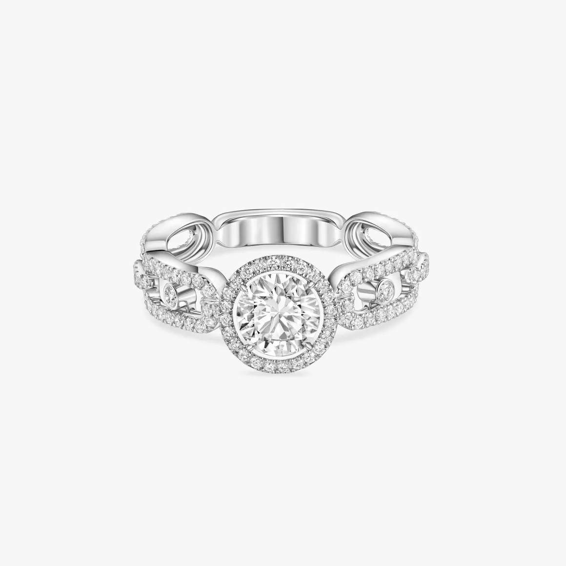Bague Solitaire Move Link 0,70ct Diamant Or Blanc