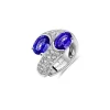 Bague tanzanites et diamants