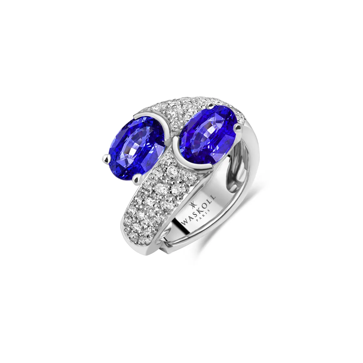 Bague tanzanites et diamants