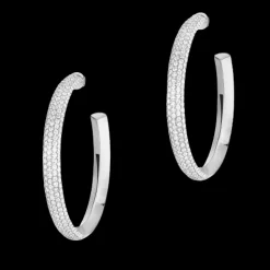 Boucles Créoles Divine Enigma GM d'oreilles Diamant Or Blanc