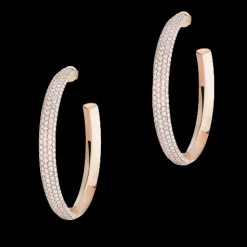 Boucles Créoles Divine Enigma GM d'oreilles Diamant Or Rose