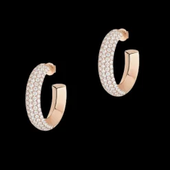 Boucles Créoles Divine Enigma PM d'oreilles Diamant Or Rose