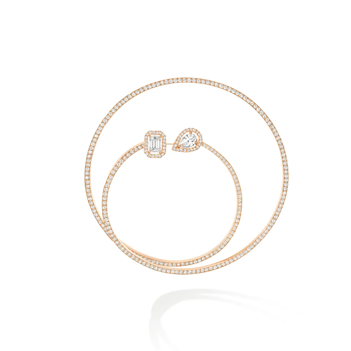Boucles d'oreilles Diamant Or Rose
