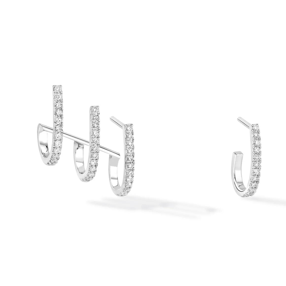 Boucles d'oreilles Diamant Or Blanc