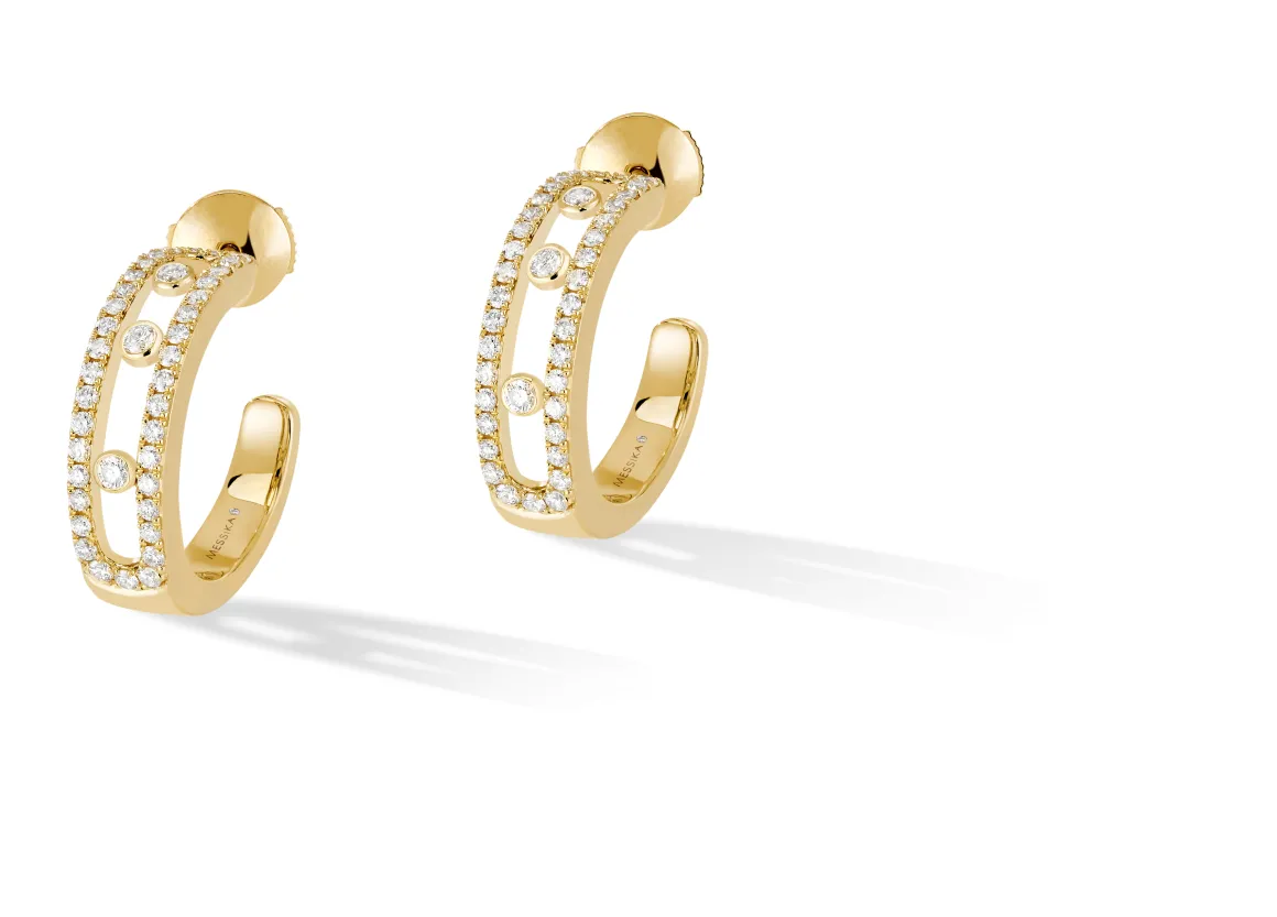 Boucles d'oreilles Diamant Or Jaune
