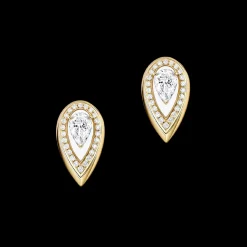 Boucles d'oreilles diamant or jaune Fiery 0,25ct