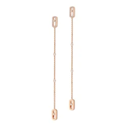 Boucles d'oreilles Diamant Or Rose