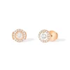 Boucles d'oreilles Diamant Or Rose