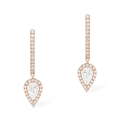 Boucles d'oreilles Diamant Or Rose
