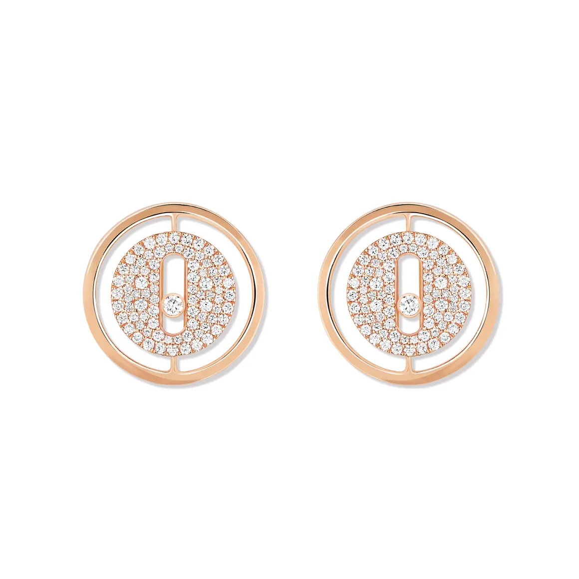 Boucles d'oreilles Diamant Or Rose