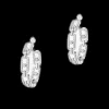 Boucles d'oreilles diamant or blanc créoles move link