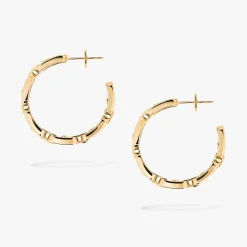 Boucles d'oreilles diamant or jaune créoles move link
