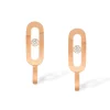 Boucles d'oreilles Diamant Or Rose