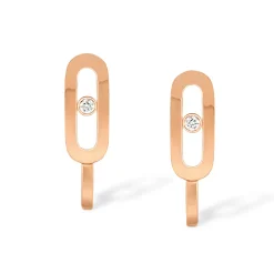 Boucles d'oreilles Diamant Or Rose