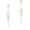 Boucles d'oreilles diamant or rose créoles move uno gm