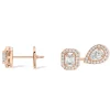 Boucles d'oreilles Diamant Or Rose