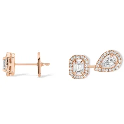 Boucles d'oreilles Diamant Or Rose