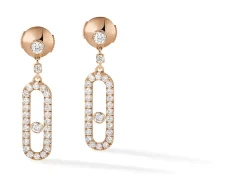 Boucles d'oreilles Diamant Or Rose