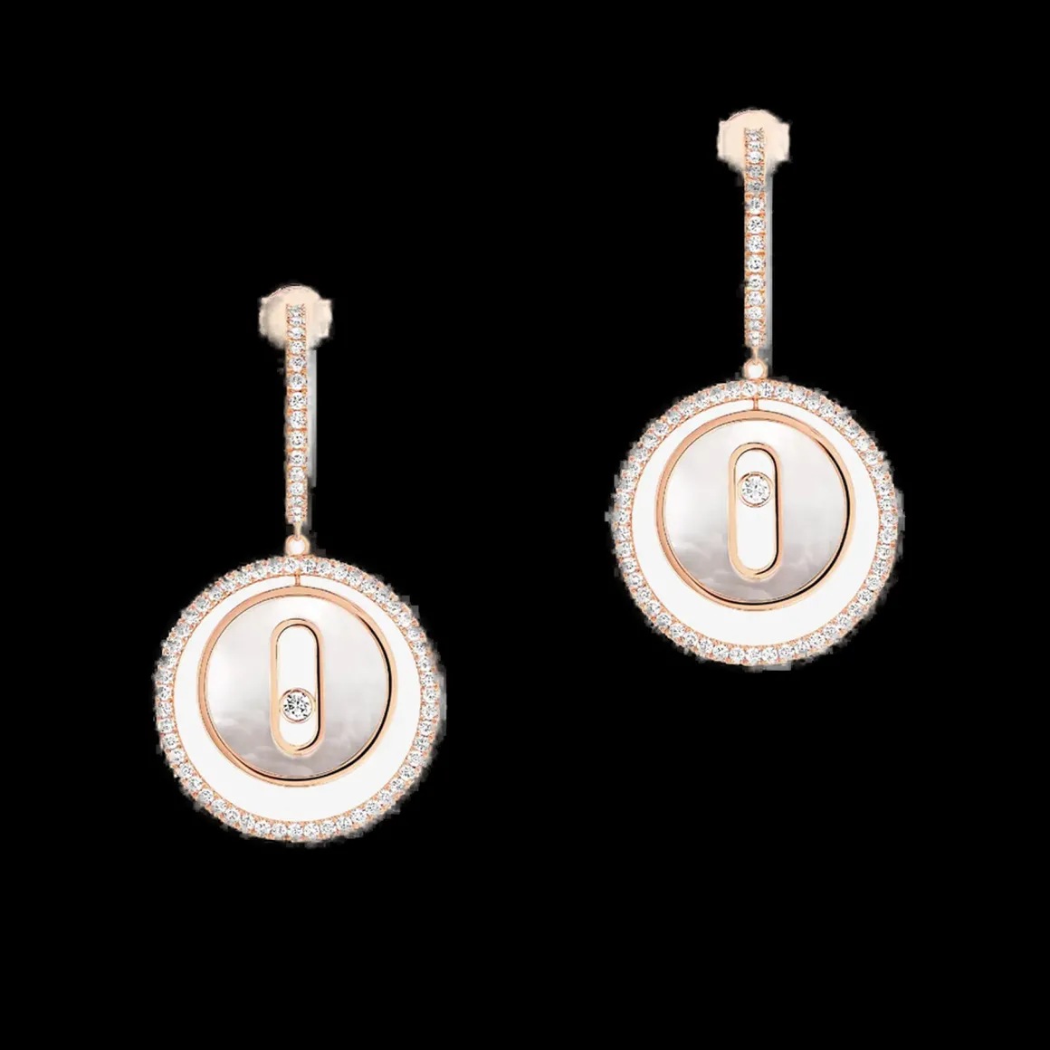 Boucles d'oreilles Diamant Or rose Lucky Move