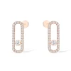 Boucles d'oreilles Diamant Or Rose