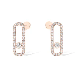 Boucles d'oreilles Diamant Or Rose