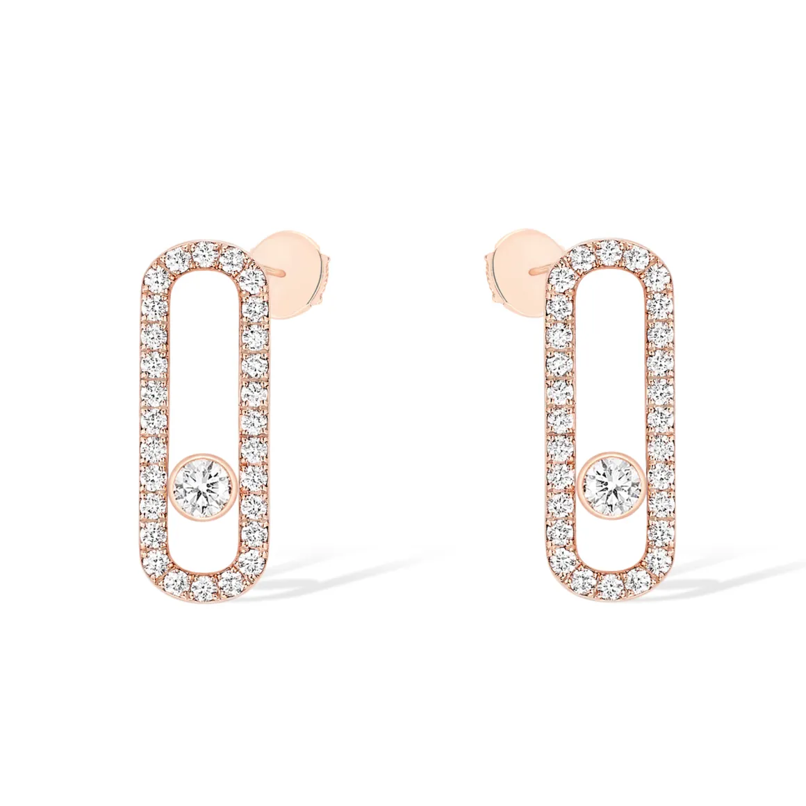 Boucles d'oreilles Diamant Or Rose