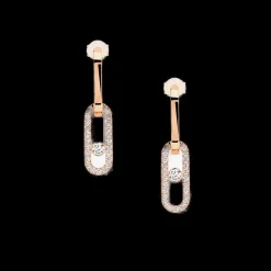 Boucles d'oreilles Diamant Or rose Move Link