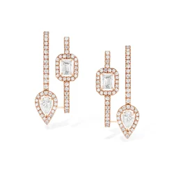 Boucles d'oreilles Diamant Or Rose