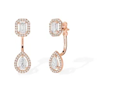 Boucles d'oreilles Diamant Or Rose