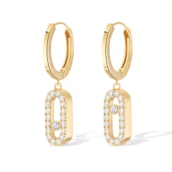 Boucles d'oreilles Diamant Or Jaune
