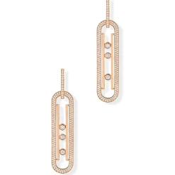 Boucles d'oreilles Diamant Or Rose