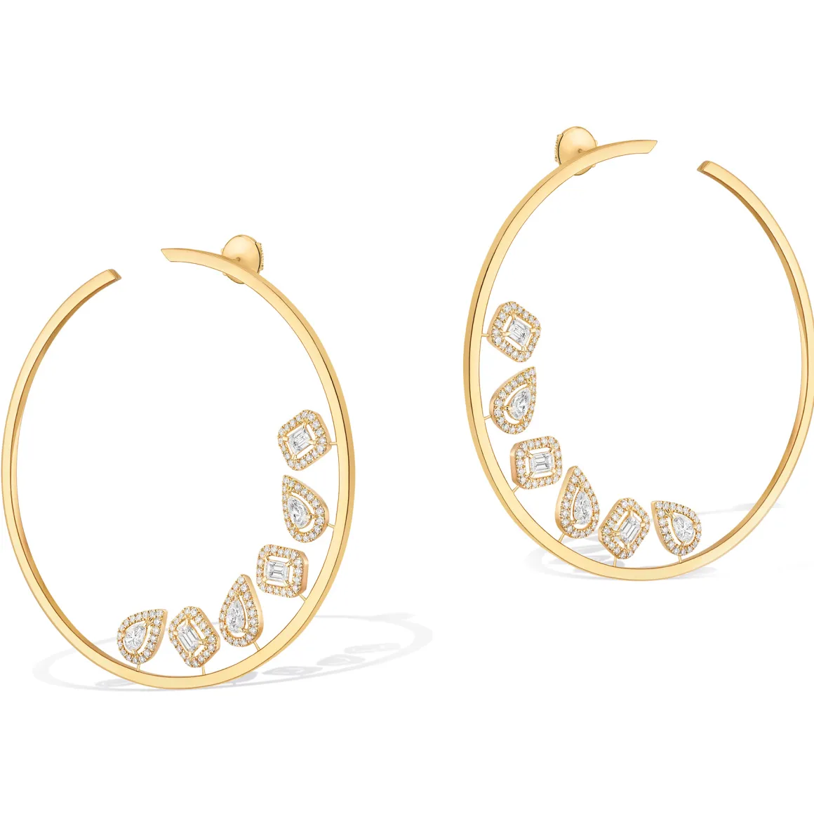 Boucles d'oreilles Diamant Or Jaune