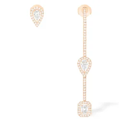 Boucles d'oreilles Diamant Or Rose